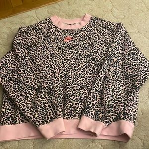 Pink/Black/Green Cheetah Print Nike Sweatshirt